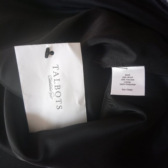 Nwt $119 TALBOTS Sz 4P Faux Wrap Midi Skirt Wool Blend - Picture 6 of 7